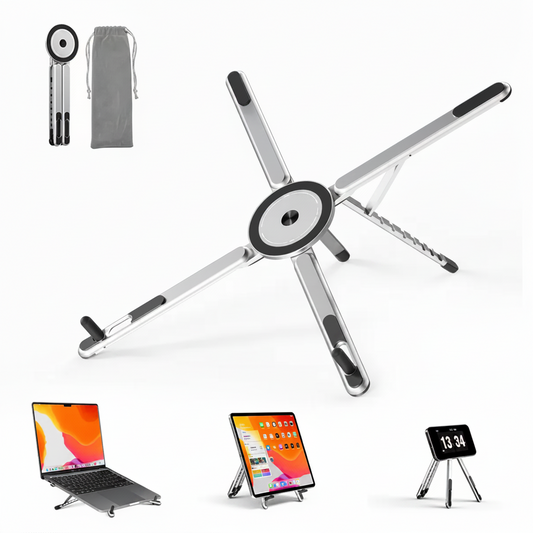 Nexora GripFlex Pro™ – Magnetic 360° Foldable Multi-Device Stand