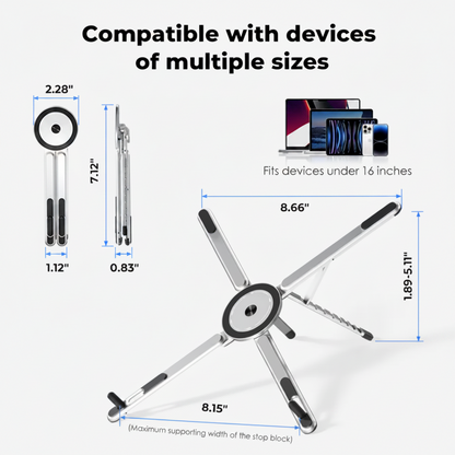Nexora GripFlex Pro™ – Magnetic 360° Foldable Multi-Device Stand