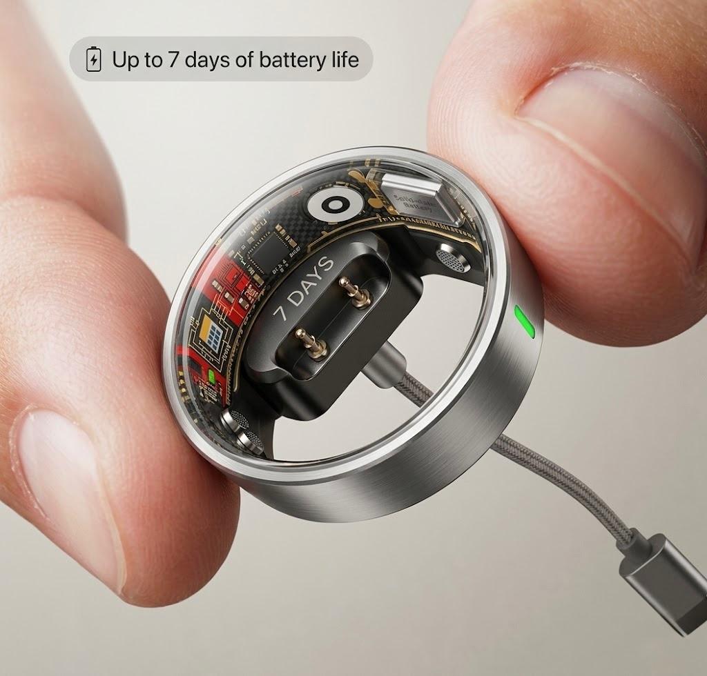 Nexora Pulse Smart Ring – up to 7 days battery life