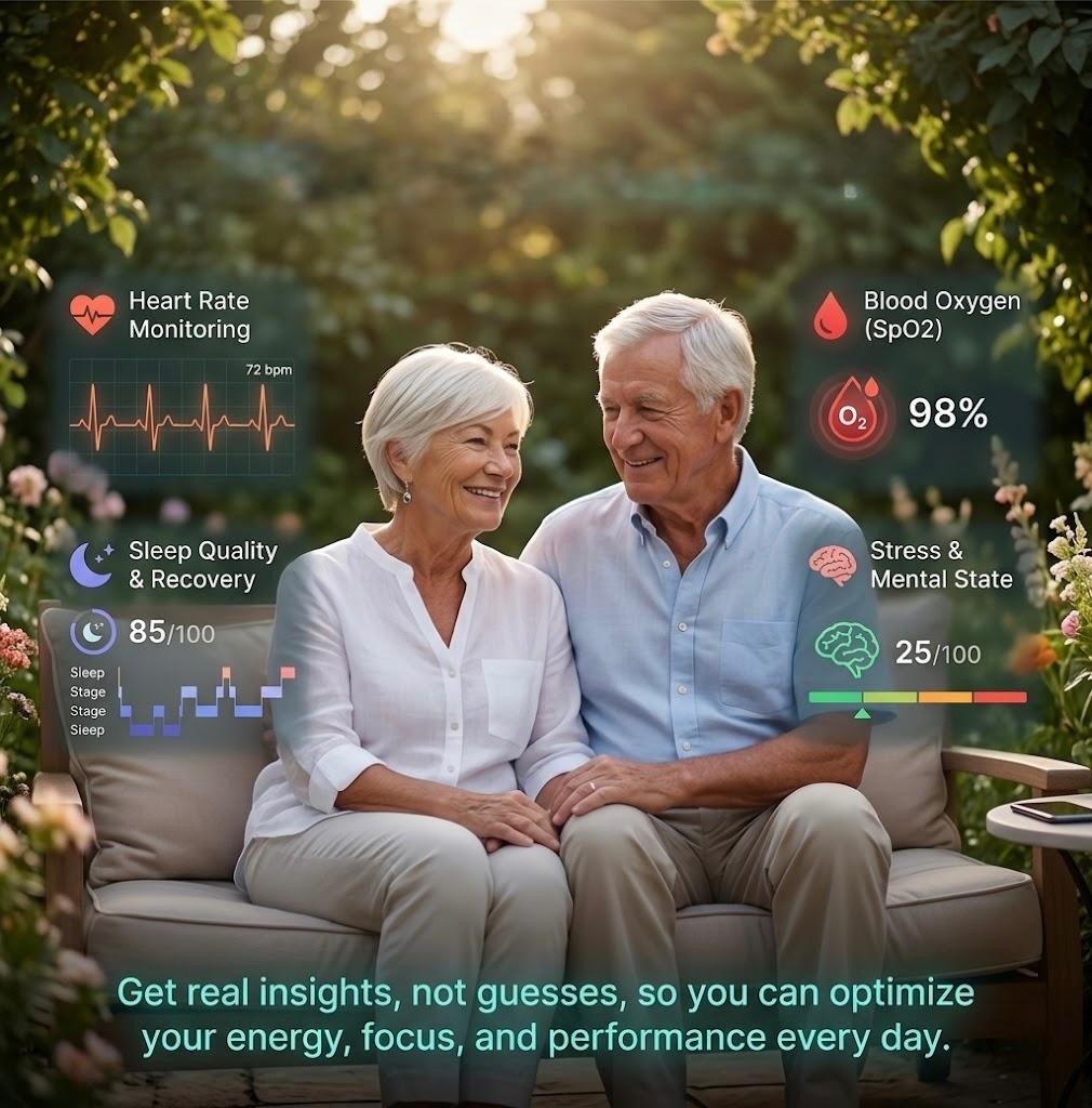 Nexora Pulse Smart Ring – heart rate, SpO2, sleep and stress insights